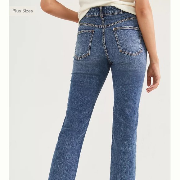 NWT Anthropologie Pilcro The Vintage Straight Jeans Distressed Raw Hem Size 29 - Picture 4 of 6